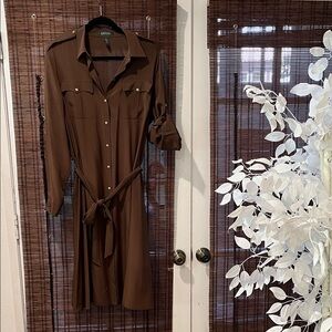 Ralph Lauren Chocolate Long Sleeve Dress